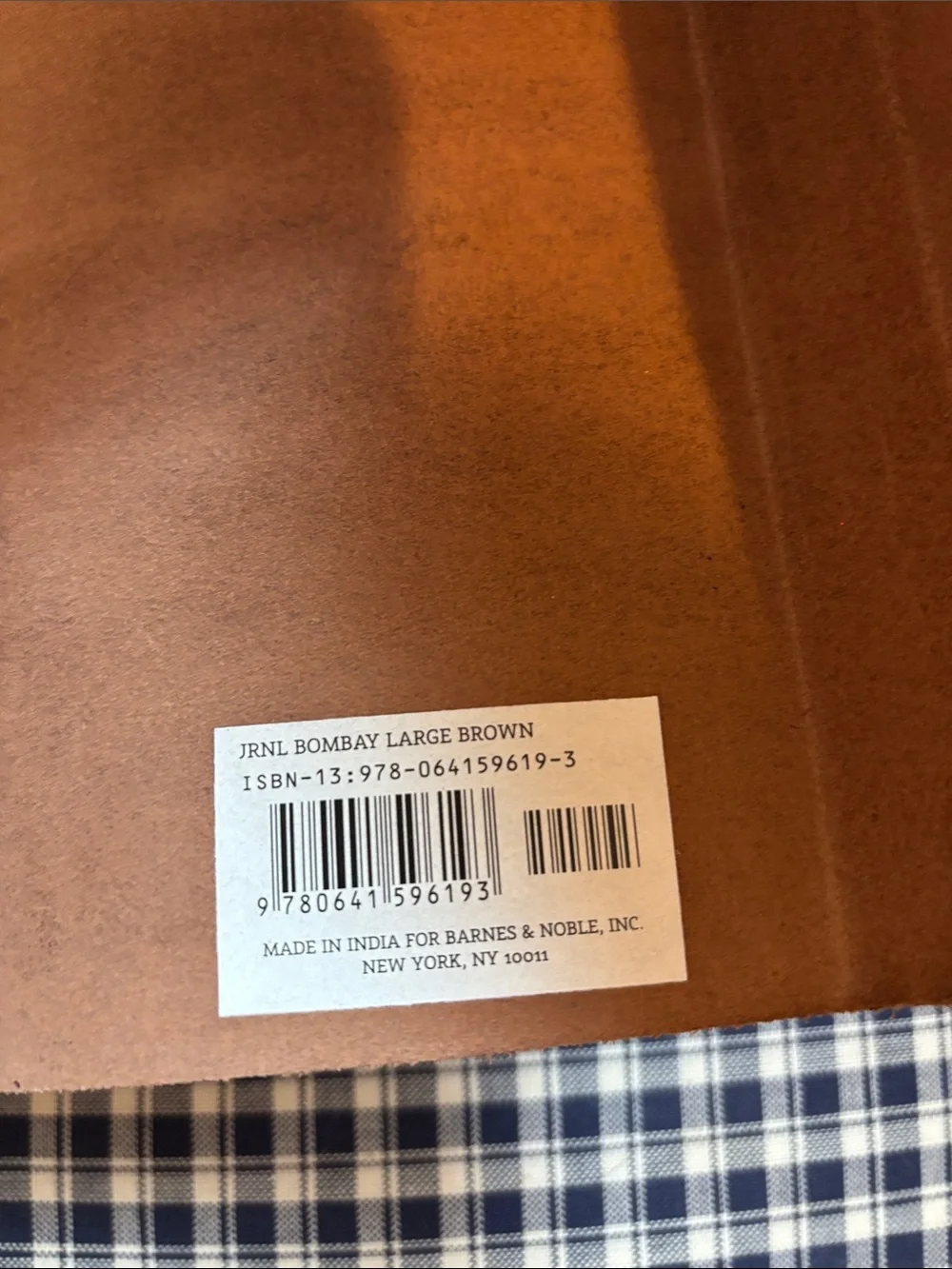 Barnes & Noble Dark Brown Leather Wrap Journal